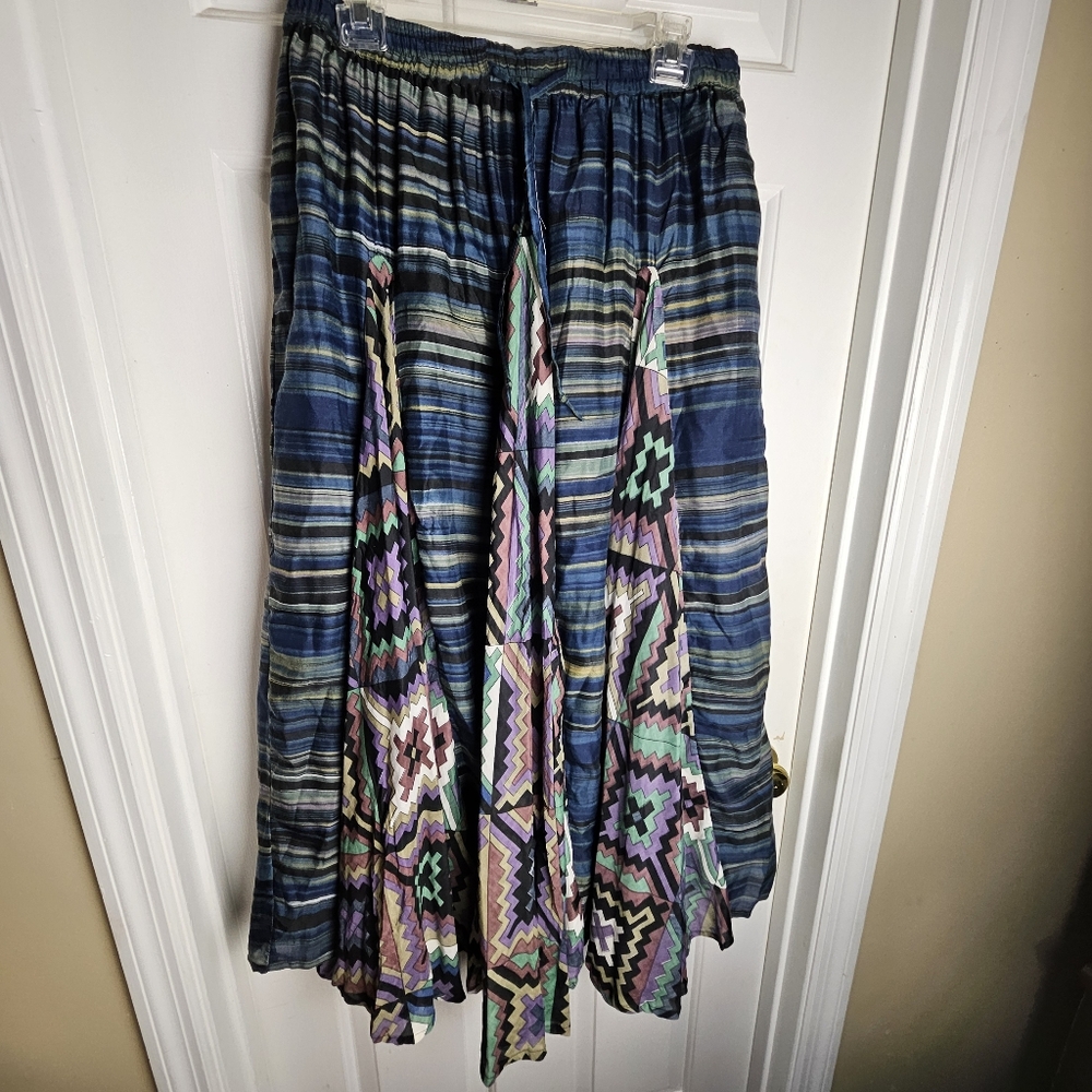 Mix Nouveau New York Women Sweeping Artsy Maxi Skirt Size Large